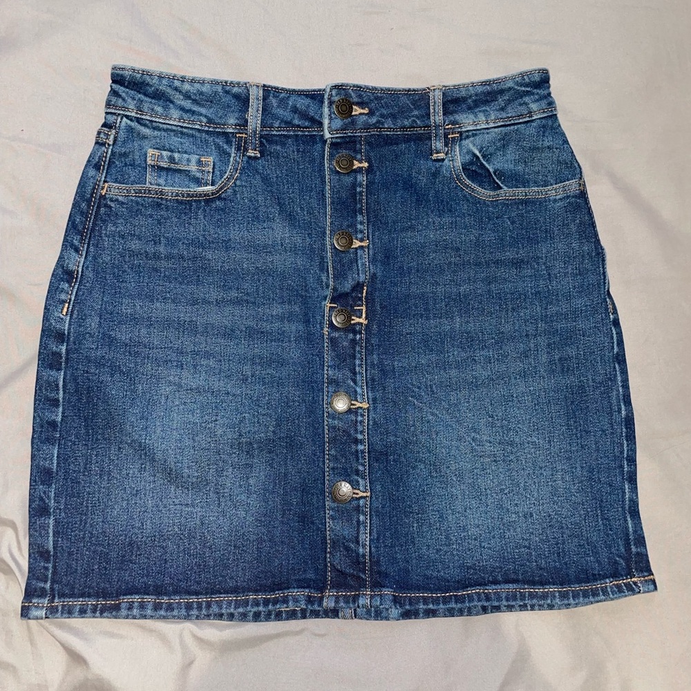 High-rise Jean skirt